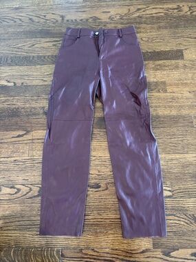 Lulu's - Burgundy/Brown "Leather" Pant- Size Small